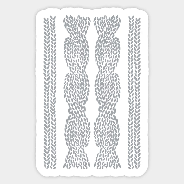 Cable Knit 1 Gray Sticker by ProjectM